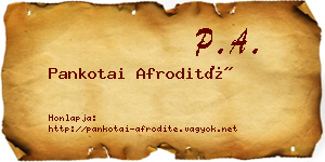 Pankotai Afrodité névjegykártya